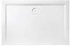 Hoesch Muna Mineralguss-Duschwanne 4178xA715 100x80x3cm, Schiefergrau, Material Solique