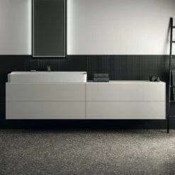 Ideal Standard Conca Keramik-Waschtisch-Platte T4343DH Ausladung 50,5cm, 240 X 50,5 X 0,6 Cm, Mamor Calacatta -Badezimmerbedarf Geschäft Ideal Standard Conca Keramik Waschtisch Platte T4343DH Ausladung 505cm 240 x 505 x 06 cm Mamor Calacatta 2