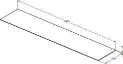 Ideal Standard Conca Keramik-Waschtisch-Platte T4343DH Ausladung 50,5cm, 240 X 50,5 X 0,6 Cm, Mamor Calacatta -Badezimmerbedarf Geschäft Ideal Standard Conca Keramik Waschtisch Platte T4343DH Ausladung 505cm 240 x 505 x 06 cm Mamor Calacatta 5