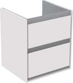Ideal Standard Connect Air Waschtischunterschrank E1608KN 2 Auszüge, 430x517x402mm, Weiß Glänzend/hellgrau Matt