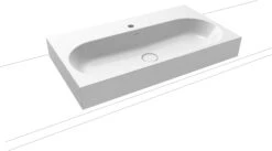 Kaldewei Centro Aufsatzwaschtisch 903106033231 3058, 90x50x12cm, Pergamon Perl-Effekt, Ohne Überlauf, 3 Hahnlöcher