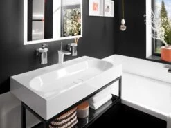 Kaldewei Centro Aufsatzwaschtisch 903106033231 3058, 90x50x12cm, Pergamon Perl-Effekt, Ohne Überlauf, 3 Hahnlöcher -Badezimmerbedarf Geschäft Kaldewei Centro Aufsatzwaschtisch 903106033231 3058 90x50x12cm pergamon Perl Effekt ohne Ueberlauf 3 Hahnloecher 4