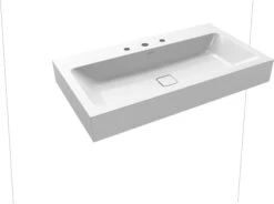 Kaldewei Cono Wandwaschtisch 902606003001 3090, 90x50x12cm, Weiss Perl-Effekt, Ohne Hahnloch