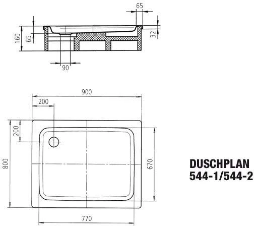 Kaldewei Duschplan 544-1 Brausewanne 440400010001 80 X 90 X 6,5 Cm, Weiss 7 Kaldewei Duschplan 544-1 Brausewanne 440400010001 80 X 90 X 6,5 Cm, Weiss – Bild 5