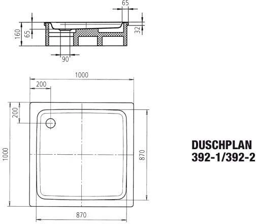 Kaldewei Duschplan Duschwanne 440230003001 100x100x6,5cm, Antislip Perl-Effekt, Weiß 7 Kaldewei Duschplan Duschwanne 440230003001 100x100x6,5cm, Antislip Perl-Effekt, Weiß – Bild 5