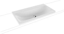 Kaldewei Silenio Aufsatz-Waschtisch 904006313001 3041, 90 X 46 X 4 Cm, Weiß Perl-Effekt, Ohne Überlauf, Ohne Hahnloch