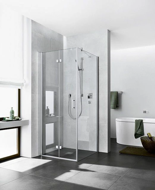 Kermi Diga Pendel-Falttür Für Seitenwand DI2SR120182PK 120x185cm, Weiß, ESG Klar Clean, Rechts, Auf Duschwanne 3 Kermi Diga Pendel-Falttür Für Seitenwand DI2SR120182PK 120x185cm, Weiß, ESG Klar Clean, Rechts, Auf Duschwanne