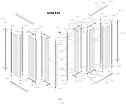 Kermi Eckeinstieg Ibiza 2000 ED3 08020 80x200 Cm -Badezimmerbedarf Geschäft Kermi Eckeinstieg Ibiza 2000 ED3 08020 80x200 cm 6