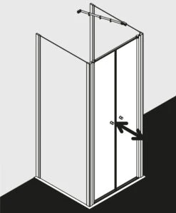 Kermi Ibiza 2000 Pendeltür I2PTD100201AK 200 Cm X 100 Cm, ESG Klar -Badezimmerbedarf Geschäft Kermi Ibiza 2000 Pendeltuer I2PTD100201AK 200 cm x 100 cm ESG klar 2