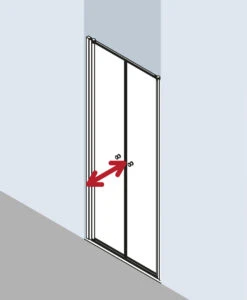 Kermi Ibiza 2000 Pendeltür I2PTD100201AK 200 Cm X 100 Cm, ESG Klar -Badezimmerbedarf Geschäft Kermi Ibiza 2000 Pendeltuer I2PTD100201AK 200 cm x 100 cm ESG klar 3