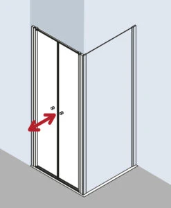 Kermi Ibiza 2000 Pendeltür I2PTD100201AK 200 Cm X 100 Cm, ESG Klar -Badezimmerbedarf Geschäft Kermi Ibiza 2000 Pendeltuer I2PTD100201AK 200 cm x 100 cm ESG klar 4