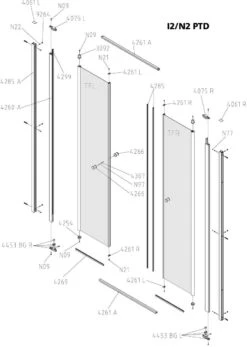 Kermi Ibiza 2000 Pendeltür I2PTD100201AK 200 Cm X 100 Cm, ESG Klar -Badezimmerbedarf Geschäft Kermi Ibiza 2000 Pendeltuer I2PTD100201AK 200 cm x 100 cm ESG klar 8
