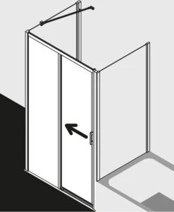 Kermi Liga Gleittür 2-tlg. Bodenfrei Mit Festfeld LID2R120201AK 116-121x200cm, Silber Mattglanz, ESG Klar, Rechts, Auf Duschwanne -Badezimmerbedarf Geschäft Kermi Liga Gleittuer 2 tlg. bodenfrei mit Festfeld LID2R120201AK 116 121x200cm silber mattglanz ESG klar rechts auf Duschwanne 9