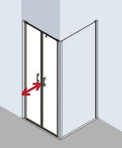 Kermi Liga Pendeltür In Nische LIPTD070201AK 70x200cm, Silber Mattglanz, ESG Klar, Auf Duschwanne -Badezimmerbedarf Geschäft Kermi Liga Pendeltuer in Nische LIPTD070201AK 70x200cm silber mattglanz ESG klar auf Duschwanne 4