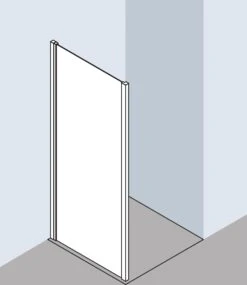 Kermi Liga Seitenwand LITWD123181PK 123x185cm, Silber Mattglanz, ESG Klar Clean, Auf Duschplatz -Badezimmerbedarf Geschäft Kermi Liga Seitenwand LITWD123181PK 123x185cm silber mattglanz ESG klar Clean auf Duschplatz 2