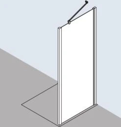 Kermi Liga Seitenwand LITWD123181PK 123x185cm, Silber Mattglanz, ESG Klar Clean, Auf Duschplatz -Badezimmerbedarf Geschäft Kermi Liga Seitenwand LITWD123181PK 123x185cm silber mattglanz ESG klar Clean auf Duschplatz 3