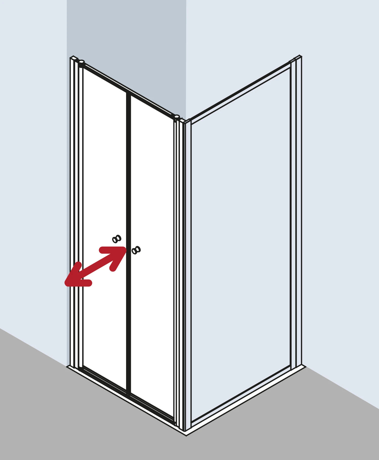 Kermi Nova 2000 Pendeltür N2PTD0801811K 80 X 185 Cm, Silber Mattglanz, Kerolan Fontana 4 Kermi Nova 2000 Pendeltür N2PTD0801811K 80 X 185 Cm, Silber Mattglanz, Kerolan Fontana – Bild 2