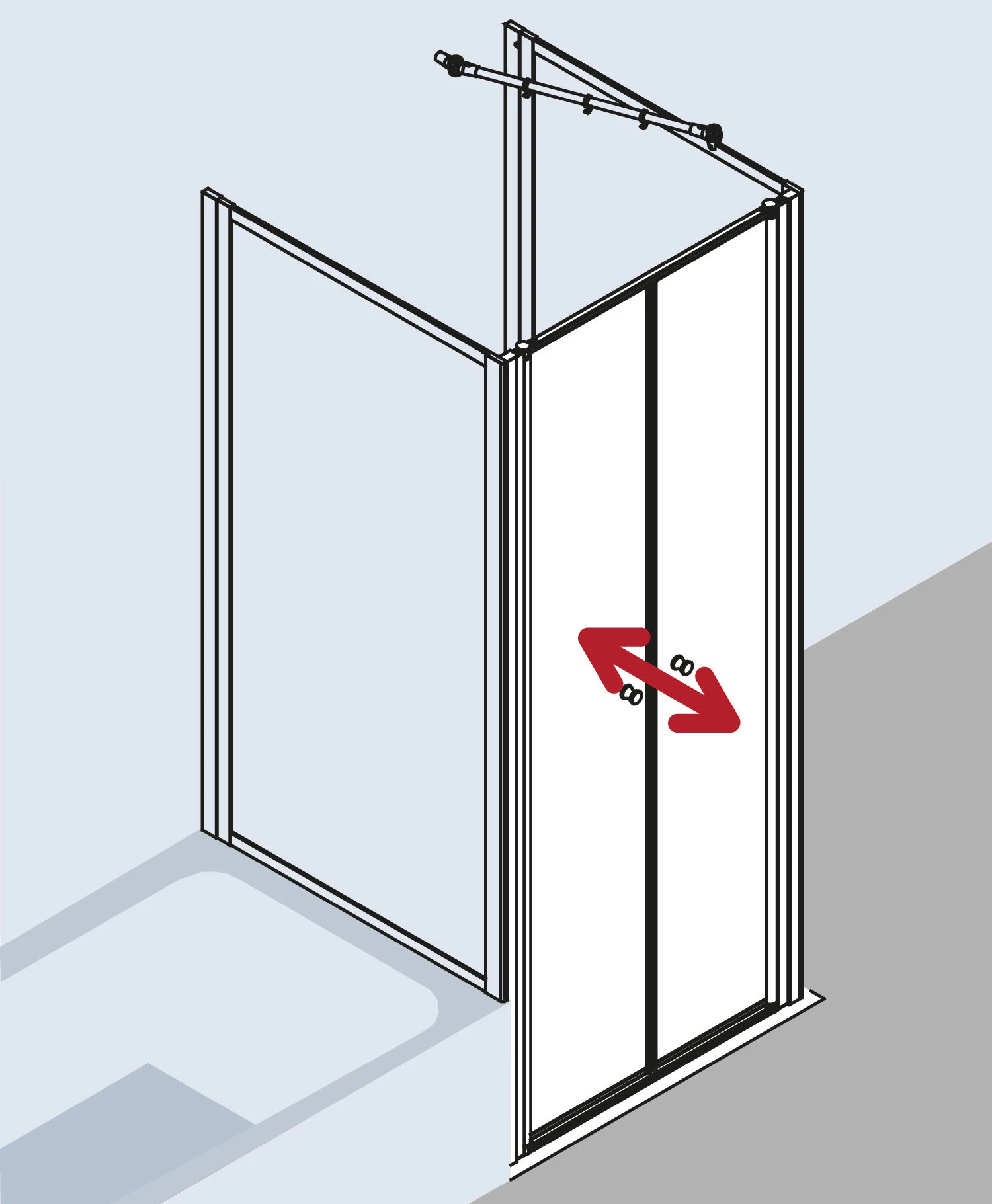 Kermi Nova 2000 Pendeltür N2PTD0801811K 80 X 185 Cm, Silber Mattglanz, Kerolan Fontana 9 Kermi Nova 2000 Pendeltür N2PTD0801811K 80 X 185 Cm, Silber Mattglanz, Kerolan Fontana – Bild 7