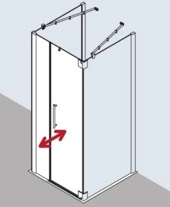 Kermi Pasa XP Pendeltür 1-fl. U Festfeld Für Seitenwand PX1FL083201YK 83x200cm, Silber Matt, ESG SR OpacoClean, Links, Auf Duschplatz -Badezimmerbedarf Geschäft Kermi Pasa XP Pendeltuer 1 fl. u Festfeld fuer Seitenwand PX1FL083201YK 83x200cm silber matt ESG SR OpacoClean links auf Duschplatz 2