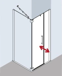 Kermi Pasa XP Pendeltür 1-fl. U Festfeld Für Seitenwand PX1FL083201YK 83x200cm, Silber Matt, ESG SR OpacoClean, Links, Auf Duschplatz -Badezimmerbedarf Geschäft Kermi Pasa XP Pendeltuer 1 fl. u Festfeld fuer Seitenwand PX1FL083201YK 83x200cm silber matt ESG SR OpacoClean links auf Duschplatz 3