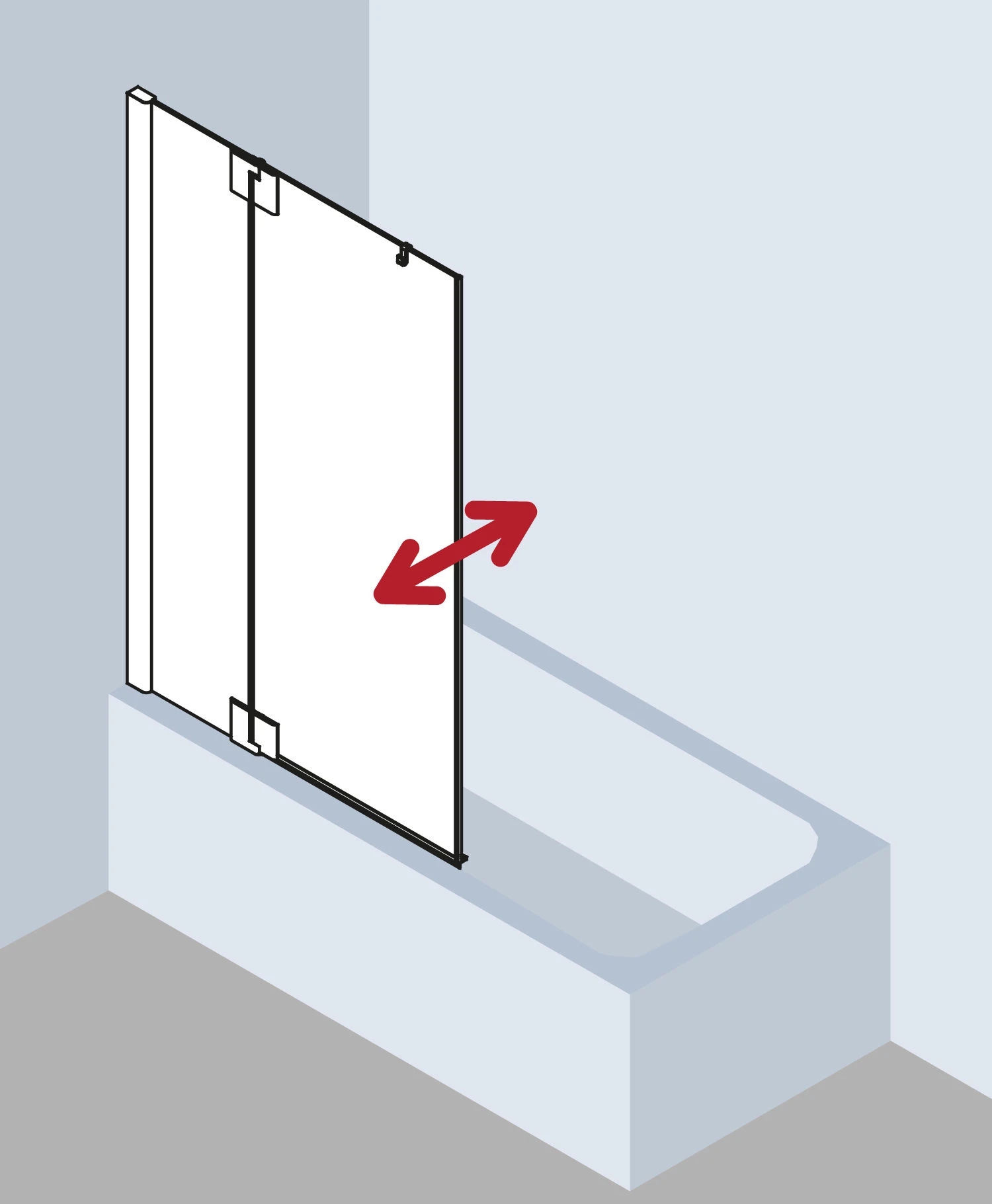 Kermi Pasa XP Schwingflügel Mit Festfeld PXDTR100151AK 100x150cm, Silber Mattglanz, ESG Klar, Rechts 4 Kermi Pasa XP Schwingflügel Mit Festfeld PXDTR100151AK 100x150cm, Silber Mattglanz, ESG Klar, Rechts – Bild 2