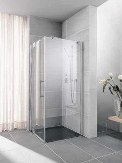 Kermi Pasa XP Seitenwand PXTWD075201AK 75x200cm, Silber Mattglanz, ESG Klar, Auf Duschwanne