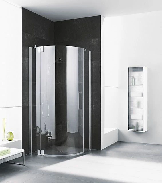 Kermi Pasa XP Viertelkreis-Schwingtür PX50LV41201AK 90x100x200cm, Radius 50cm, Silber Mattglanz, ESG Klar, Links 3 Kermi Pasa XP Viertelkreis-Schwingtür PX50LV41201AK 90x100x200cm, Radius 50cm, Silber Mattglanz, ESG Klar, Links