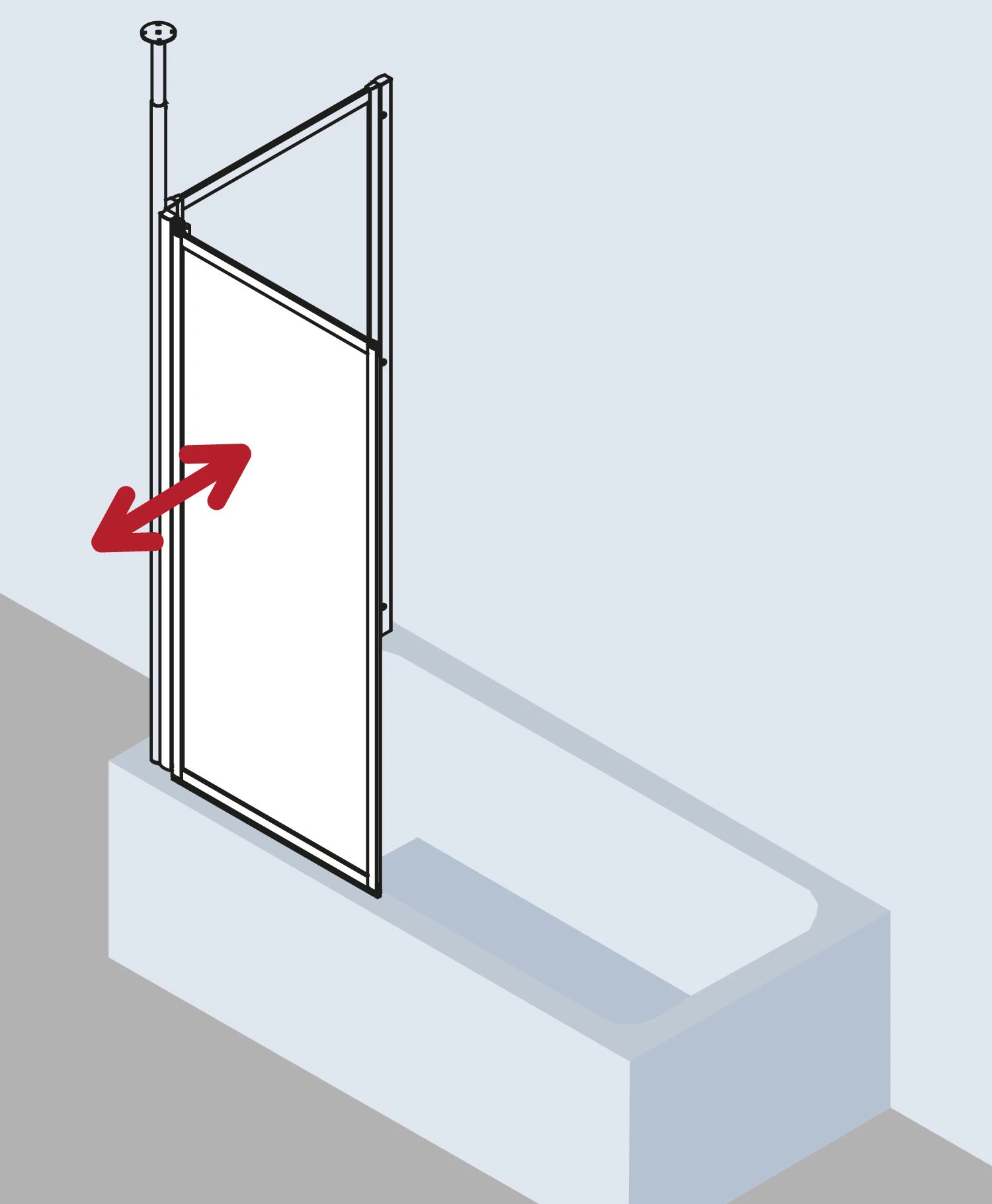 Kermi Vario 2000 Faltwand 1-flügelig V2FW1070142YK 75,1-76,7x140cm, Weiß, ESG SR Opaco Clean 5 Kermi Vario 2000 Faltwand 1-flügelig V2FW1070142YK 75,1-76,7x140cm, Weiß, ESG SR Opaco Clean – Bild 3