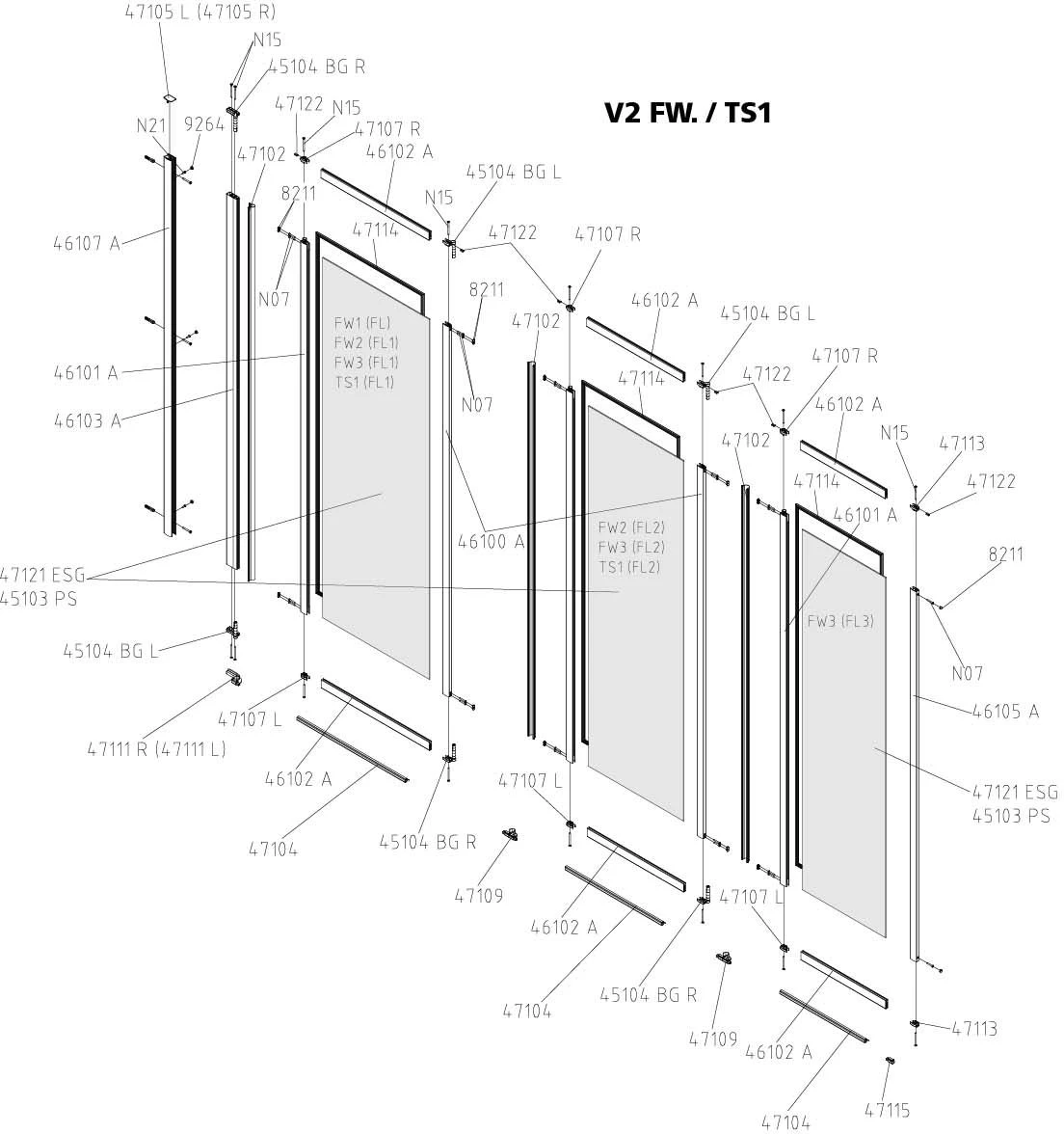 Kermi Vario 2000 Faltwand 2-flügelig V2FW20601422K 115,1-116,7x140cm, Weiß, Kerolan Perl 12 Kermi Vario 2000 Faltwand 2-flügelig V2FW20601422K 115,1-116,7x140cm, Weiß, Kerolan Perl – Bild 10