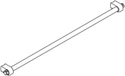 Kermi Vario 2000 Handtuchhalter ZDHHHHOV21001K Silber/mattglanz, Länge 1000mm, Für Seitenwand