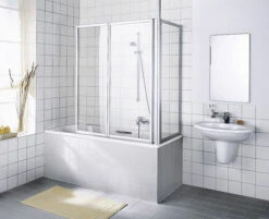 Kermi Vario 2000 Seitenwand V2TWD070142PK 61,4-64,6x140cm, Weiß, ESG Klar KermiClean
