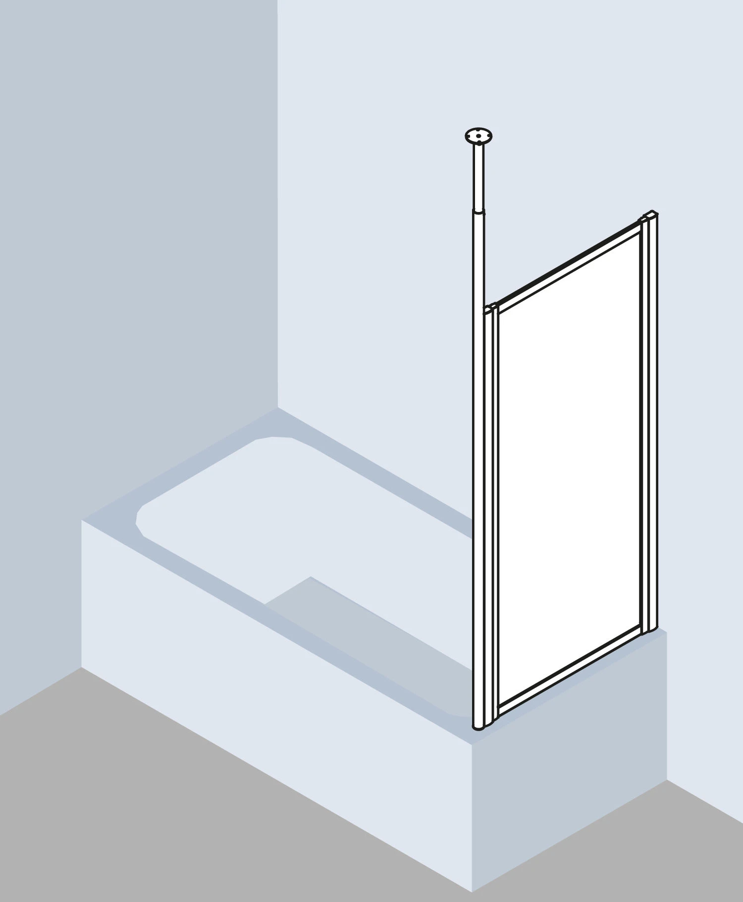 Kermi Vario 2000 Seitenwand V2TWD075141UK 66,4-69,6x140cm, Silber Mattgl., ESG SR Opaco 5 Kermi Vario 2000 Seitenwand V2TWD075141UK 66,4-69,6x140cm, Silber Mattgl., ESG SR Opaco – Bild 3