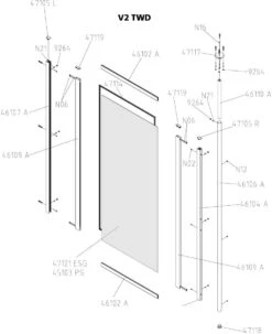 Kermi Vario 2000 Seitenwand V2TWD080141YK 71,4-74,6x140cm, Silber M., ESG SR Opaco Clean -Badezimmerbedarf Geschäft Kermi Vario 2000 Seitenwand V2TWD080141YK 714 746x140cm silber m. ESG SR Opaco Clean 3