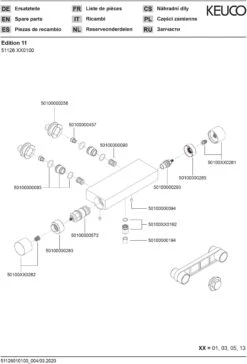 Keuco Edition 11 Thermostatbatterie 51126010100 Aufputz, Verchromt, Für Brause -Badezimmerbedarf Geschäft Keuco Edition 11 Thermostatbatterie 51126010100 Aufputz verchromt fuer Brause 2