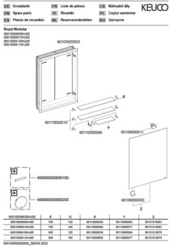 Keuco Royal Modular 2.0 Spiegelschrank 800100061000000 600 X 900 X 120 Mm, Ohne Steckdose, Wandeinbau, Rechts -Badezimmerbedarf Geschäft Keuco Royal Modular 2.0 Spiegelschrank 800100061000000 600 x 900 x 120 mm ohne Steckdose Wandeinbau rechts 2