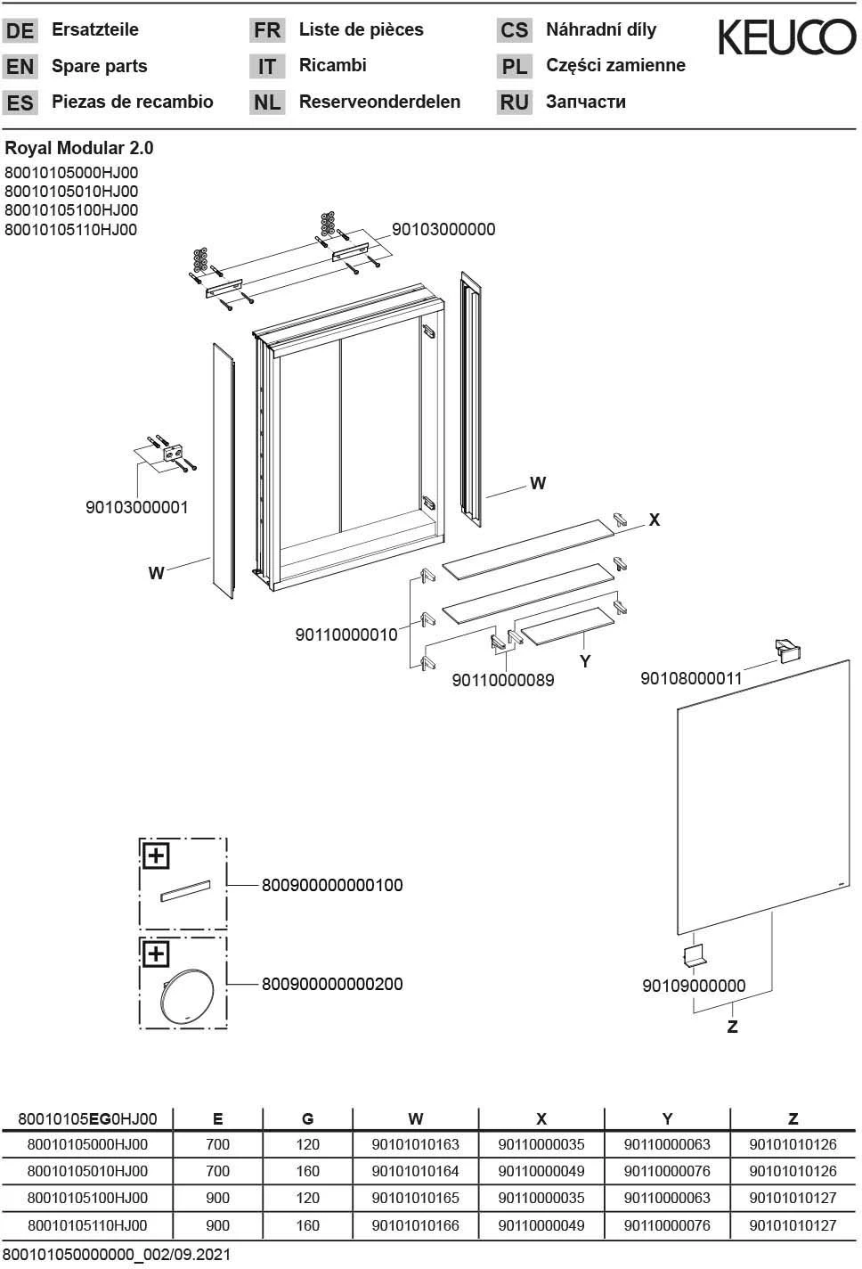 Keuco Royal Modular 2.0 Spiegelschrank 800101051100100 500 X 900 X 160 Mm, 1 Steckdose, Wandvorbau, Rechts 5 Keuco Royal Modular 2.0 Spiegelschrank 800101051100100 500 X 900 X 160 Mm, 1 Steckdose, Wandvorbau, Rechts – Bild 3