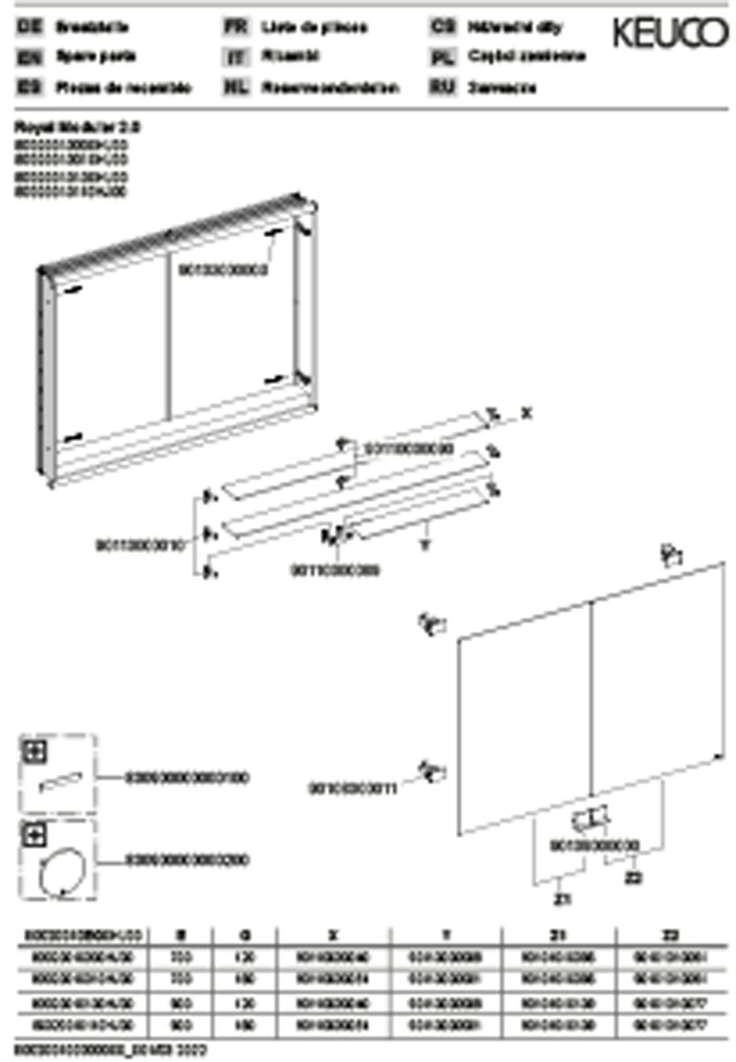 Keuco Royal Modular 2.0 Spiegelschrank 800200100000000 1000 X 700 X 120 Mm, Ohne Steckdose, Wandeinbau, 2-türig 5 Keuco Royal Modular 2.0 Spiegelschrank 800200100000000 1000 X 700 X 120 Mm, Ohne Steckdose, Wandeinbau, 2-türig – Bild 3