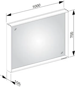 Keuco X-Line Lichtspiegel 33296293000 Beleuchtet, Inox, 1000x700x105mm -Badezimmerbedarf Geschäft Keuco X Line Lichtspiegel 33296293000 beleuchtet Inox 1000x700x105mm 4