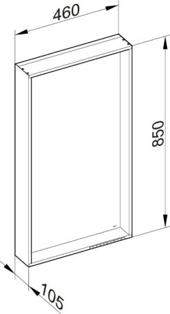 Keuco X-Line Lichtspiegel 33297301000 460x850x105mm, Weiß -Badezimmerbedarf Geschäft Keuco X Line Lichtspiegel 33297301000 460x850x105mm Weiss 3