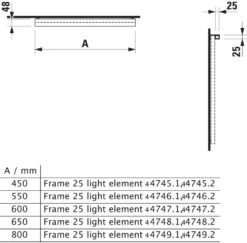 LAUFEN Frame 25 LED-Leuchte H4474819000071 25x650x25 Mm, Ohne Schalter, Horizontal -Badezimmerbedarf Geschäft LAUFEN Frame 25 LED Leuchte H4474819000071 25x650x25 mm ohne Schalter horizontal 2