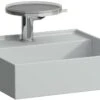 LAUFEN Kartell Handwaschbecken 8153317591111, 46x46cm, Grau, 1 Hahnloch, Saphirkeramik