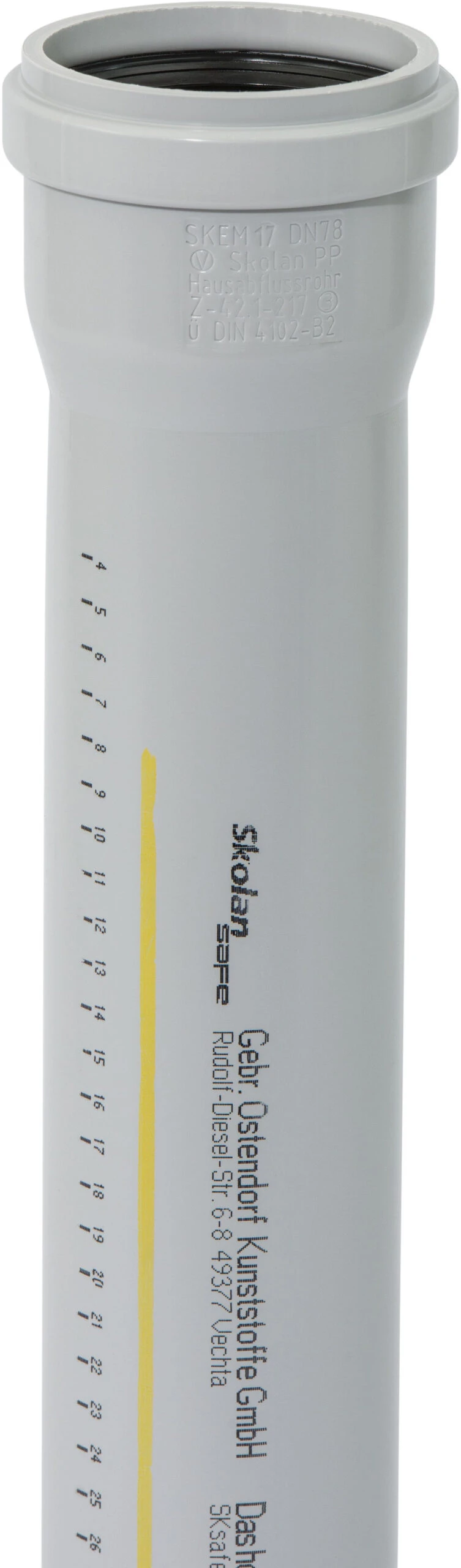 Ostendorf SKOLAN Safe SKOLANsafe-Rohr 333020 DN/OD 78, 500 Mm, Mit Muffe 3 Ostendorf SKOLAN Safe SKOLANsafe-Rohr 333020 DN/OD 78, 500 Mm, Mit Muffe