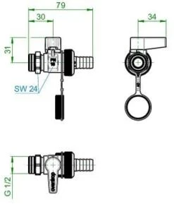 Oventrop Kugelhahn Optiflex 1/2" 1033314 DN 15, Aussengewinde, Kappe -Badezimmerbedarf Geschäft Oventrop Kugelhahn Optiflex 1 2 1033314 DN 15 Aussengewinde Kappe 1