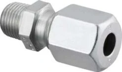 Oventrop Ofix-Oil Gerade-Verschraubung 2083053 R 3/8x8mm, Stahl, Verzinkt