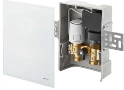 Oventrop Unibox Temperaturregelung 1022772 R-Tronic Echtglas Weiß, Für Raum Und Rücklauf