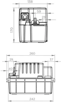SFA Sanicondens Pro N Kondensatpumpe 0046SK6 Kühlregal, Klima, Heizkessel, Luftentfeuchter, Weiß -Badezimmerbedarf Geschäft SFA Sanicondens Pro N Kondensatpumpe 0046SK6 Kuehlregal Klima Heizkessel Luftentfeuchter weiss 2
