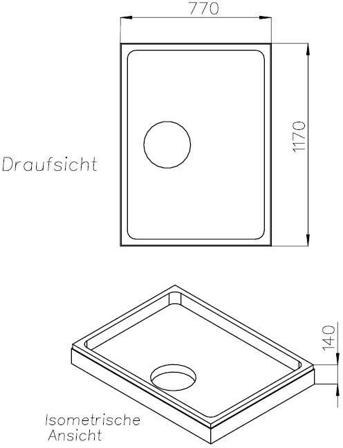 Schedel Duschwannenträger SD26045 120x80x4cm, Höhe 14cm 4 Schedel Duschwannenträger SD26045 120x80x4cm, Höhe 14cm – Bild 2