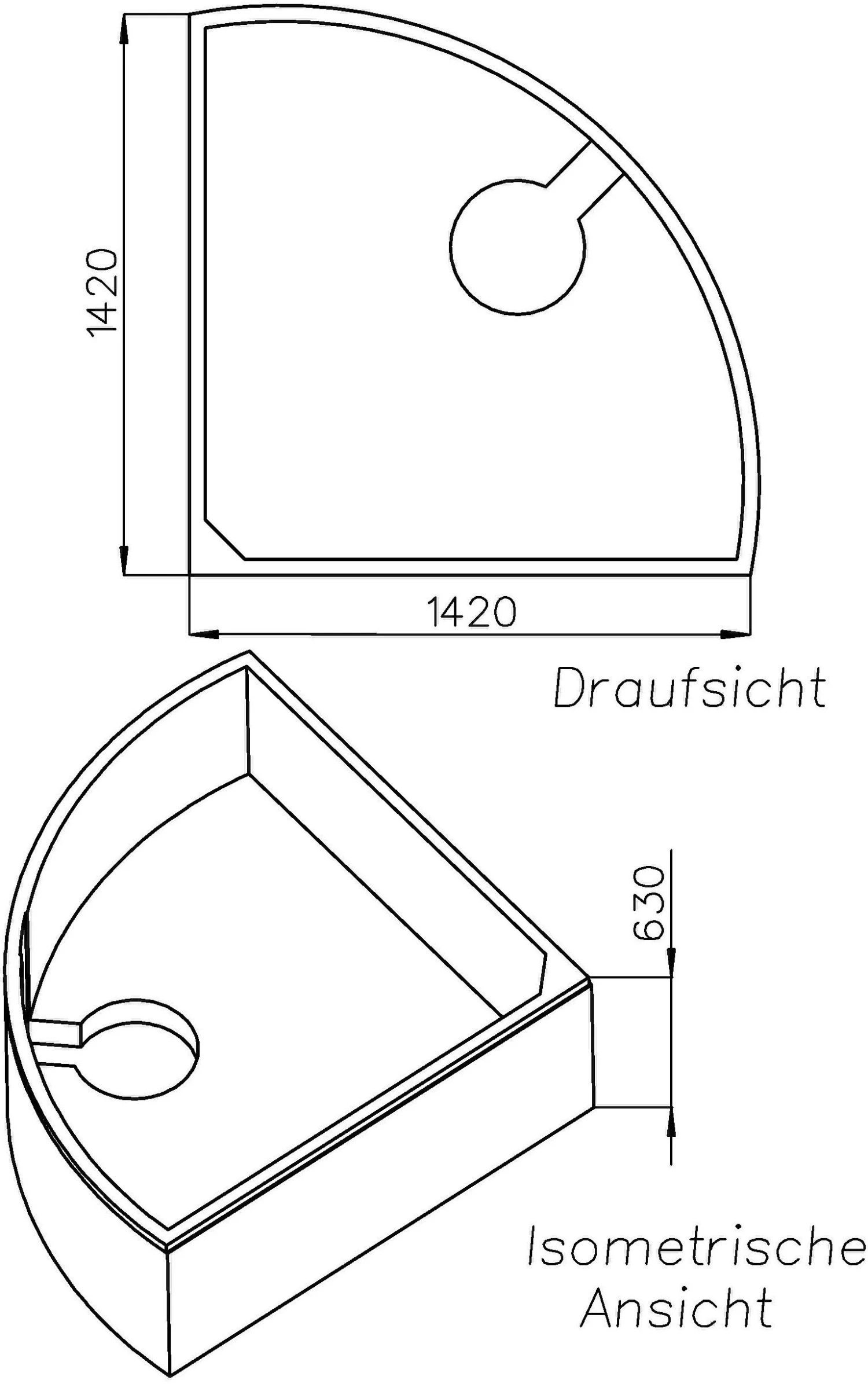 Schedel Eck-Wannenträger SW14787 145x145cm, Bündig, Höhe 63cm 4 Schedel Eck-Wannenträger SW14787 145x145cm, Bündig, Höhe 63cm – Bild 2