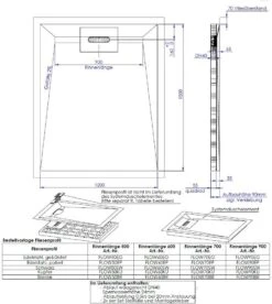 Schedel Line Flow Duschelement LI1KF601215 120 X 150 Cm, Vierseitiges Gefälle -Badezimmerbedarf Geschäft Schedel Line Flow Duschelement LI1KF601215 120 x 150 cm vierseitiges Gefaelle 1