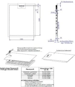 Schedel Line Flow Duschelement LI2KF601215 120 X 150 Cm, Einseitiges Gefälle -Badezimmerbedarf Geschäft Schedel Line Flow Duschelement LI2KF601215 120 x 150 cm einseitiges Gefaelle 1